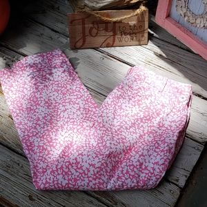 Talbot s the perfect crop floral pink/wht print